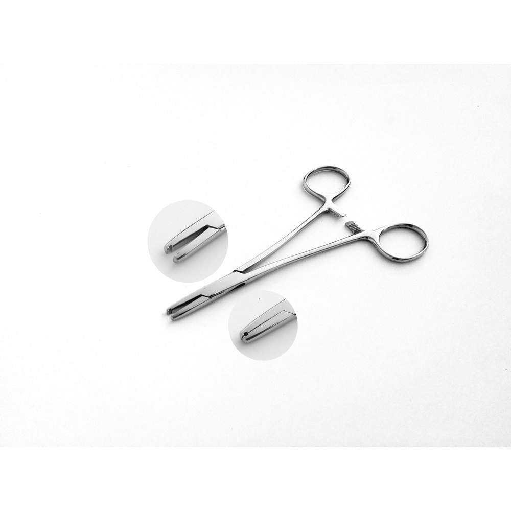 Dermal Anchor Forceps-Notched Tip 5,5