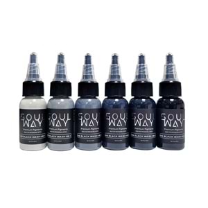 SOULWAY INK HB BLACK WASH SET 1 OZ (6 RENK)